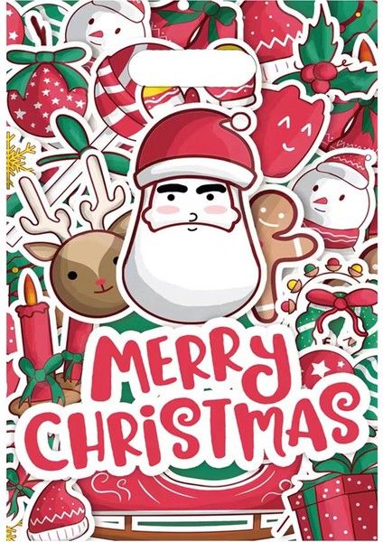 160PCS Noel Şeker Kurabiye Çantası Xmas Noel Baba Çantası Noel Partisi Dekorasyonu Ev Yeni Yıl Ambalaj Çantası (Yurt Dışından) fırsatları
