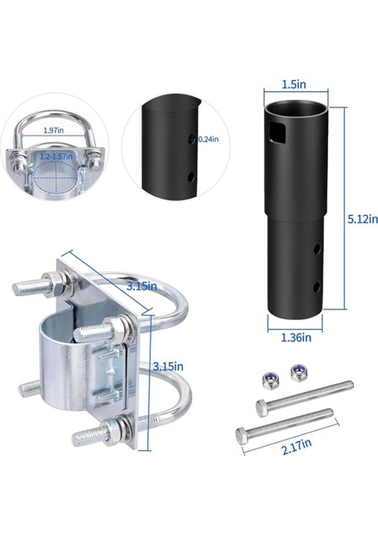 Kutup Montajı, Boru Adaptör Alaşımlı Montaj Kiti Starlink Dikkat Anten Mast Için Uygun U Kelepçesi ile Direk Direk Direk (Yurt Dışından) fırsatları