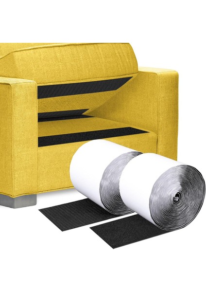 Kanca ve Döngü Bandı, 4INCHX20FEET Kendinden Yapışkan Bağlantı Eleman Kasetleri, Kaymadan Kaynaklanan Kanepe Yastıkları, Delme Duvarı Montajı Yok (Yurt Dışından)