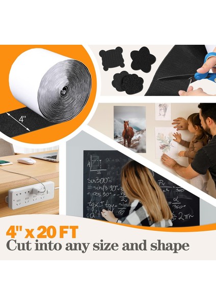 Kanca ve Döngü Bandı, 4INCHX20FEET Kendinden Yapışkan Bağlantı Eleman Kasetleri, Kaymadan Kaynaklanan Kanepe Yastıkları, Delme Duvarı Montajı Yok (Yurt Dışından) indirimleri