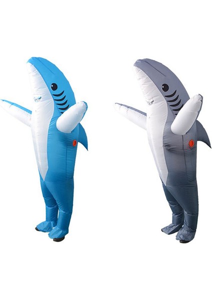Yetişkin Köpekbalığı Süslü Elbise Kostümü Komik Şişme Taşıma Yolculuğu Üzerinde Kıyafet Şişman Takım Cadılar Bayramı Karikatür Cosplay Aksesuarları (Yurt Dışından) indirimleri