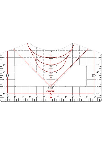 Hizalama Için T-Shirt Cetveli T-Shirt Cetvel Merkezli Tasarım T-Shirt Ölçüm Aracı Tüm Boyutlar Için Akrilik Cetvel (Yurt Dışından)