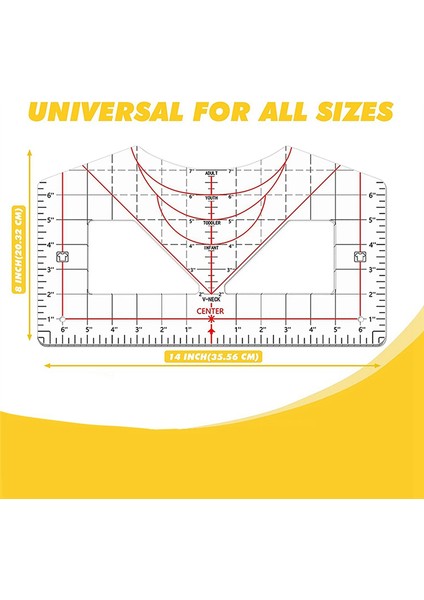 Hizalama Için T-Shirt Cetveli T-Shirt Cetvel Merkezli Tasarım T-Shirt Ölçüm Aracı Tüm Boyutlar Için Akrilik Cetvel (Yurt Dışından) modelleri