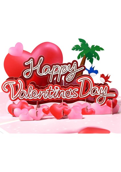 Sevgililer Günü Pop Up Kartı, Sevgililer Günü Için 3D Tebrik Kartı, Düğün, Yıldönümü, Nişan, Erkek Kadın A (Yurt Dışından) fırsatları