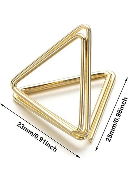 100 Parça Masa Kartı Tutucu Üçgen Kart Tutucu Mini Metal Resim Tablo Numarası Tutucu Düğün Kartı Tutucu Koltuk Tutucu (Yurt Dışından) fırsatları