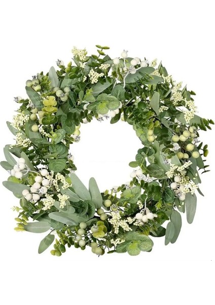 Ön Kapı Penceresi Için Okaliptüs Çelenkleri Duvar Mevsimlik Bahar Greenleaves Çelenk Asılı Süslemeler Eve Taşınma Hediyeleri (Yurt Dışından)