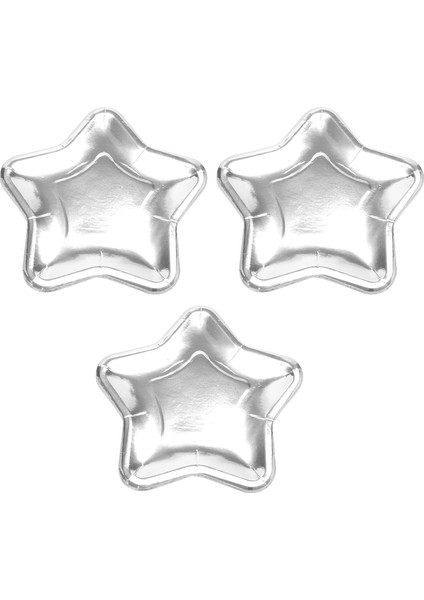 30 Adet Yıldız Şekilli Kağıt Tabaklar Altın Tek Kullanımlık Parti Tabağı Pentagram Yemek Plakası Sofra Malzemeleri Için, Gümüş (Yurt Dışından) fiyatları