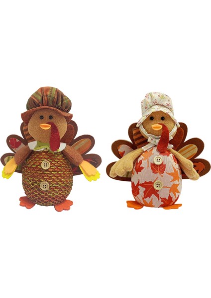 Şükran Süslemeleri Sonbahar Gnome Dekoru: 2 Adet Ayçiçeği Akçaağaç Yaprakları ile El Yapımı Hindi Peluş Süslemeler (Yurt Dışından)