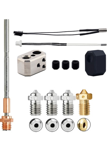 Prusa I3 Mk4 Extruder HOTEND+E3DV6 Pirinç Nozul 0.4mm+3x Bimetalik Nozul 24V 40W Prusa I3 Için Isıtma Çubuğu Kiti (Yurt Dışından) modelleri