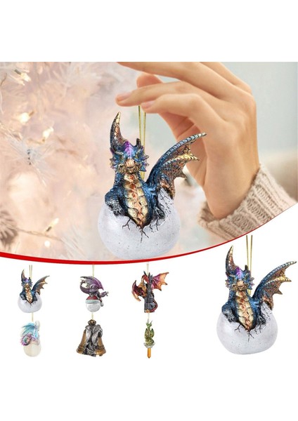 7pcs Noel Ağacı Gotik Tatil Süsü Ejderha Heykeli Ağacı Dekorasyonu Noel Ağacı Kolye Homeparty Hediyeleri (Yurt Dışından) fiyatları