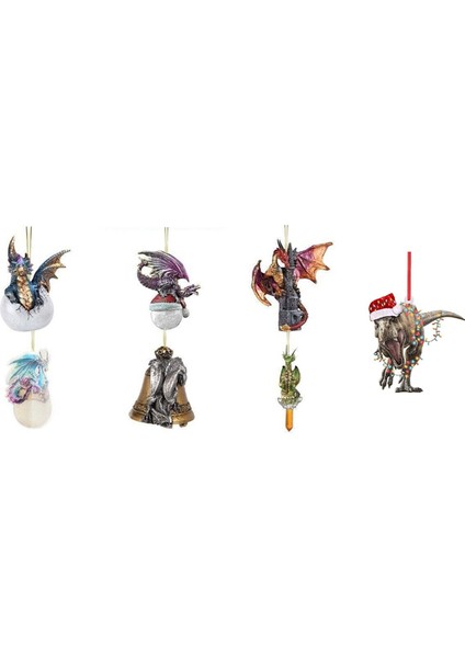 7pcs Noel Ağacı Gotik Tatil Süsü Ejderha Heykeli Ağacı Dekorasyonu Noel Ağacı Kolye Homeparty Hediyeleri (Yurt Dışından) modelleri