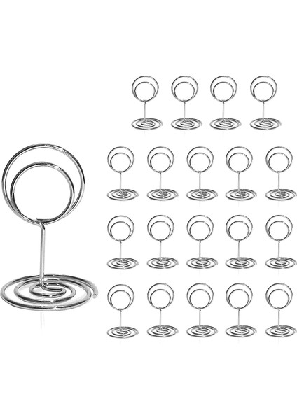 Tablo Numarası Tutucular 20PCS - 2 Inç Mini Yer Kart Tutucu Kısa Tablo Numarası Düğün Partisi (Gümüş) (Yurt Dışından)