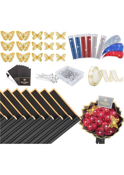 20 Yaprak Çiçek Ambalaj Kağıdı, Su Geçirmez Buket Ambalaj Kağıdı, Buketler Için Çiçek Ambalaj Kağıdı (Yurt Dışından)