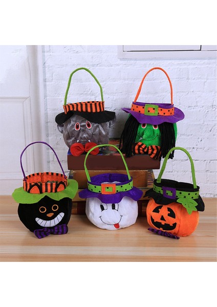 Cadılar Bayramı Dekorasyonları, Cadı Vampir Kabak Siyah Kedisi Hayalet Tote Çantalar, Tatil Şeker Çantaları, Parti Giydirme Prop Çantaları (Yurt Dışından)