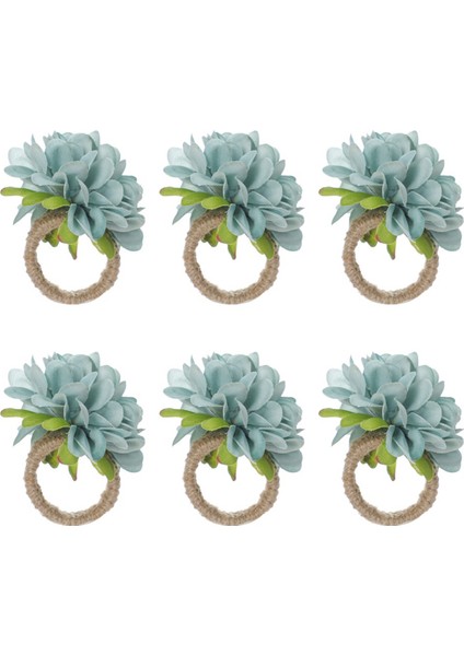 Inci Peçete Yüzükleri, Rustik Gül Peçete Yüzükleri Masa Dekorasyonu Robinegg Mavi Için Çiçek Yemeği Peçete Tutucu (Yurt Dışından)