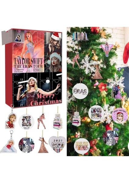 24 Adet Noel Geri Sayım Dekorasyon Hediyesi Noel Akrilik Dekorasyon ve Anahtarlık Sürpriz Noel D (Yurt Dışından) fırsatları