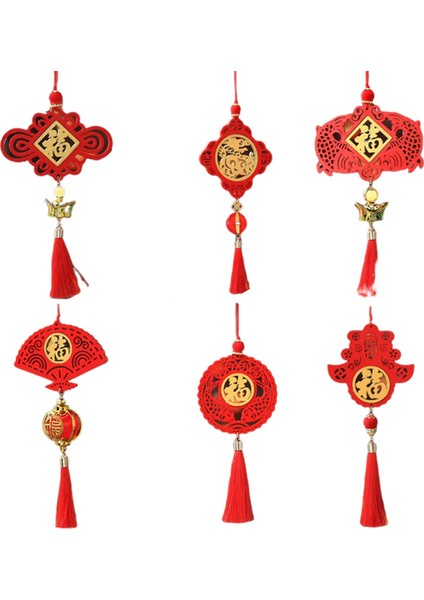 6pcs 2024 Bahar Festivali Ejderha Yıl Ahşap Işaret Kolye Şirket Alışveriş Merkezi Dekorasyonu Çin Yeni Yıl Hediyeleri, D (Yurt Dışından) indirimleri