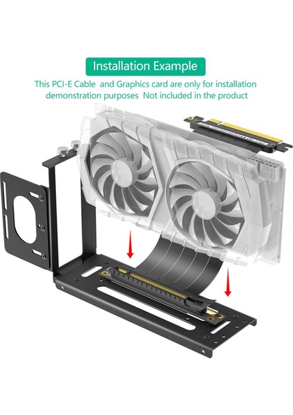 Dikey Gpu Montaj Braketi, 2 Yuva Grafik Kartı Direksiyon Tutucu Donanım, Egpu Dock, Harici Gpu Yerleştirme Istasyonu, B (Yurt Dışından) modelleri