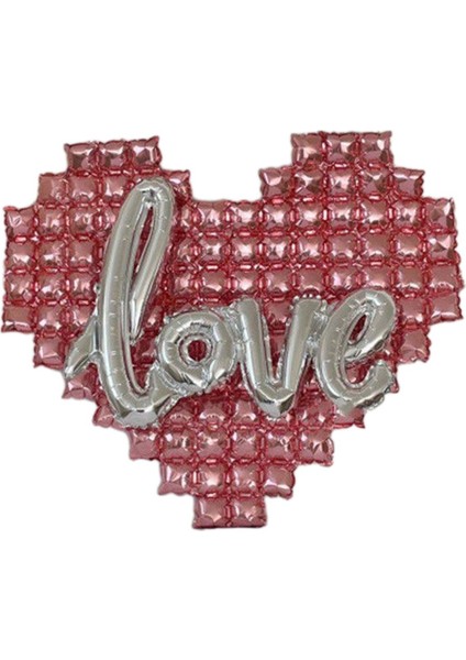 Kalp Şekilli Arka Plan Duvar Folyo Balon Aşk Mektup Balonları Düğün Için Mutlu Sevgililer Gün (Yurt Dışından)