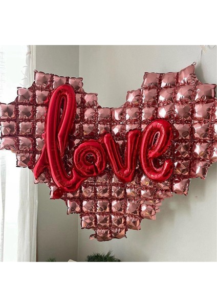 Kalp Şekilli Arka Plan Duvar Folyo Balon Aşk Mektup Balonları Düğün Için Mutlu Sevgililer Gün (Yurt Dışından) fırsatları