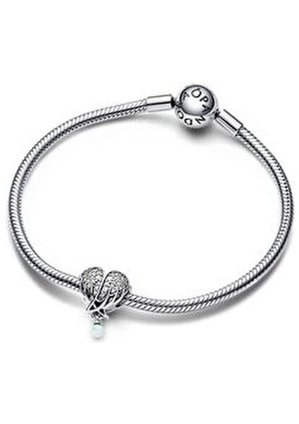 Işıltılı Melek Kanatları ve Kalp Charm Gümüş Malzeme ile 792980C01 modelleri