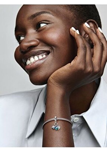 Üçlü Sallantılı Charm Gümüş Kamera Kalp Pusula 925 Ayar Kadınlar İçin modelleri