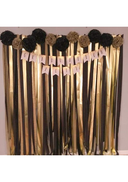 Crepe Paper STREAMERS12 Pcs Altın Flamalar, Gümüş ve Siyah Flamalar Doğum Günü Partisi Düğünü Için Parti Dekorasyonları (Yurt Dışından) fiyatları