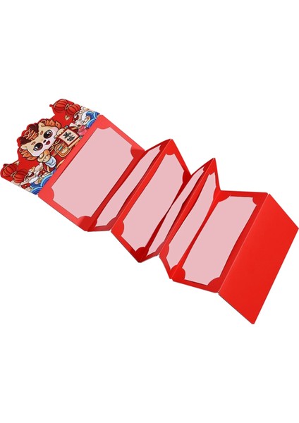 10 Adet Kırmızı Zarflar Çin Yeni Yıl Kırmızı Çin Zarfları Para Için 2024 Ejderha Ay Yeni Yıl Katlanabilir Kırmızı Zarf B (Yurt Dışından)