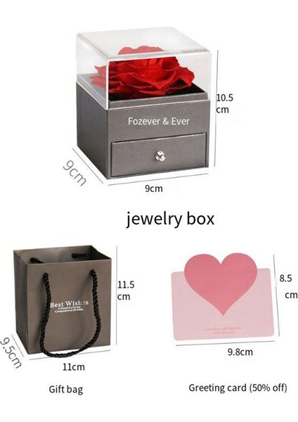 Korunmuş Kırmızı Güller ile Seni Seviyorum 100 Dillerde Kadın Karısı Için Doğum Günü Hediyeleri, Pembe Için Gül Çiçek Hediyeleri (Yurt Dışından) indirimleri