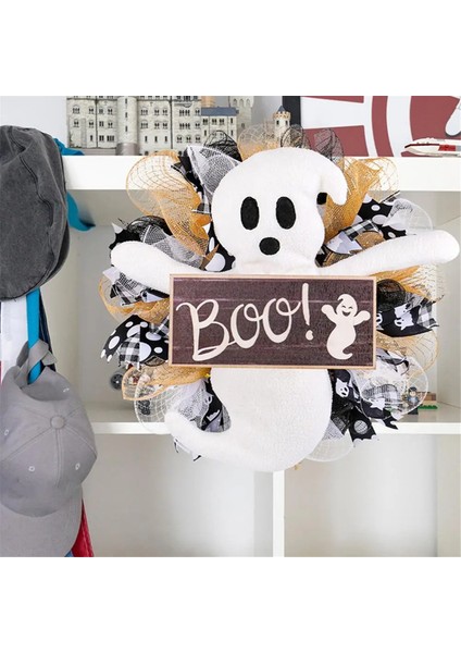 Cadılar Bayramı Çelenkleri Ön Kapı Boo Hayalet Tabela Cadılar Bayramı Kapısı Askı Cadılar Bayramı Dekorasyonları Boo Cadılar Bayramı Çelenk (Yurt Dışından) indirimleri