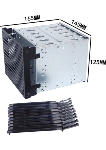 5.25 Inç Ila 5 x 3,5 Inç Sata HDD Kafes Raf Sabit Sürücü Muhafaza Sabit Disk Tepsisi Caddy Adaptör (Yurt Dışından) indirimleri