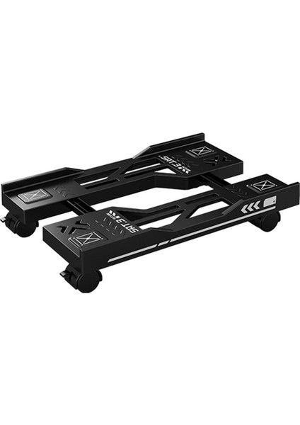 Ayarlanabilir Bilgisayar Ana Bilgisayarı Mobil Pc Tutucu Arabası Bilgisayar Kulesi Standı Siyah (Yurt Dışından)