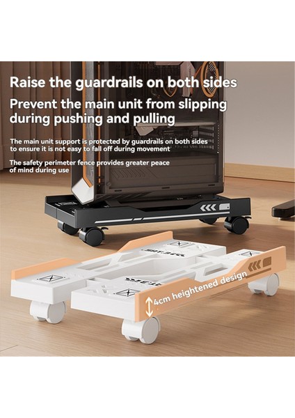 Ayarlanabilir Bilgisayar Ana Bilgisayarı Mobil Pc Tutucu Arabası Bilgisayar Kulesi Standı Siyah (Yurt Dışından) modelleri