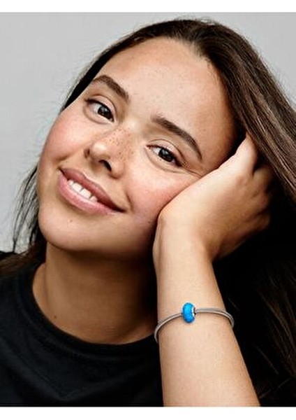 Charm Gümüş Koyu Okyanus Mavisi Opal Taşlı Moments Koleksiyonu modelleri