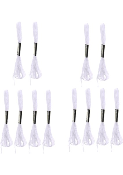 12X Beyaz Çapa Çapraz Iğne Pamuk Nakış Ipliği Diş Ipi Skeins Dikiş Zanaat (Yurt Dışından) fiyatları