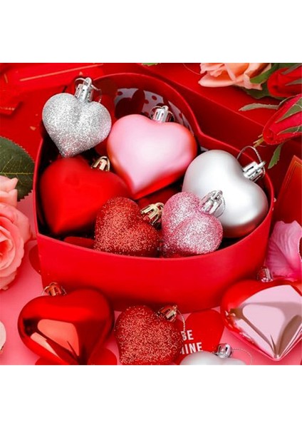 Sevgililer Günü Kalp Süsleri, Klasik Kırmızı Kalp Şeklinde Asılı Baubles, Sevgililer Günü Kalp Dekorasyonu (Yurt Dışından) indirimleri