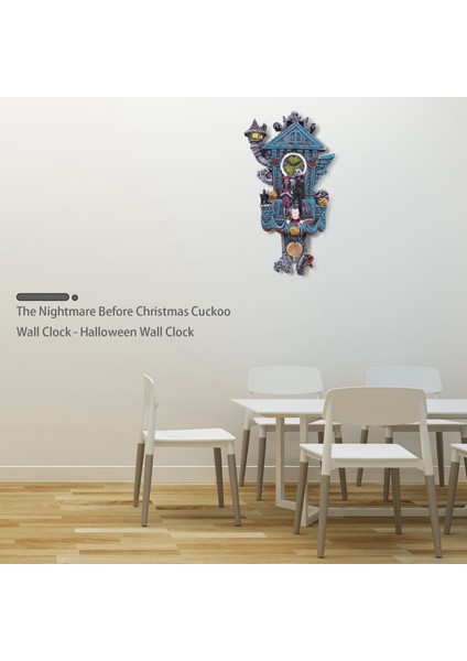 Guguklu Duvar Saati Cadılar Bayramı Duvar Saati Noel Duvar Saati Cadılar Bayramı Süsleri Reçine El Sanatları Heykeli (Yurt Dışından) fiyatları