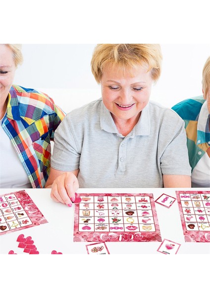 Sevgililer Günü Bingo Oyun Kartları Çocuklar Için 24 Oyuncu Parti Kartı Oyunları, Okul Sınıf Oyunları, Aşk Parti Malzemeleri (Yurt Dışından)