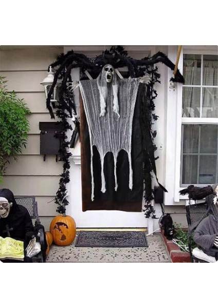 Cadılar Bayramı Dekorasyonu Cadılar Bayramı Asma Dalgalar Ürkütücü Cadılar Bayramı Perili Ev Dekoru Halloween Için Azma Grim Reaper C Için (Yurt Dışından) fiyatları