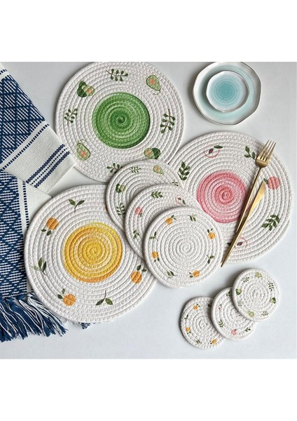 Yuvarlak Masa Mat Dokuma Placemats Anti Slip Yemek Masası Paspaslar Kaymaz Sofra Takım Pedleri Mutfak Içecek Bardak Bardak Altlıkları C (Yurt Dışından) fırsatları