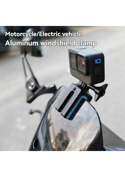 Gopro Kahraman Için Motosiklet Ön Cam Dağı 12 ve Üstü Alüminyum Aksiyon Aksesuarları (Yurt Dışından) fiyatları