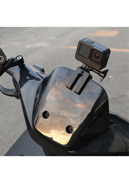 Gopro Kahraman Için Motosiklet Ön Cam Dağı 12 ve Üstü Alüminyum Aksiyon Aksesuarları (Yurt Dışından) indirimleri