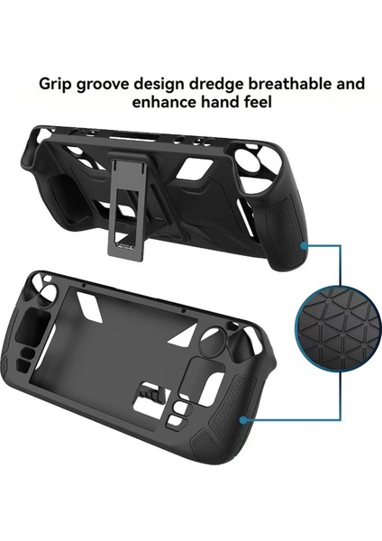 Steam Güverte Koruyucu Koruyucu Vaka-Anti-Fall, Anti-Slip, Yumuşak Silikon Kapak+Katlanır Stand Oyunu Konsol Aksesuarları Sarı (Yurt Dışından) fiyatları