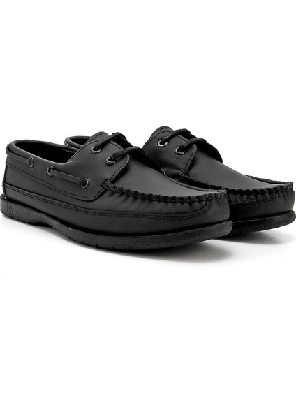 Erkek Siyah Bağcıklı Kauçuk Taban Hakiki Deri Ayakkabı fiyatları