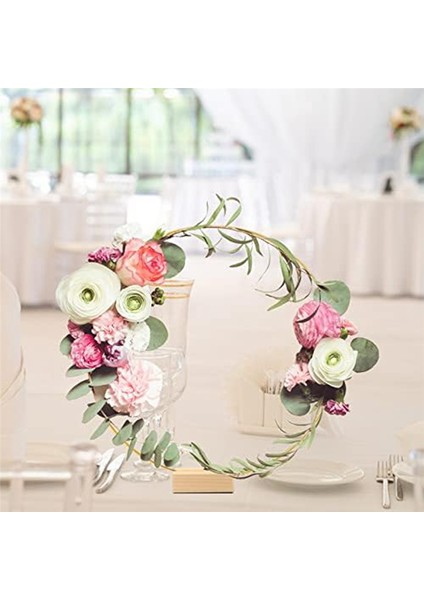 10PCS 12 Inç Metal Çiçek Kasnağı Merkezinde Masa, Makrame Altın Çelenk Halka Merkez Parçası Masa Süslemeleri (Yurt Dışından) fiyatları