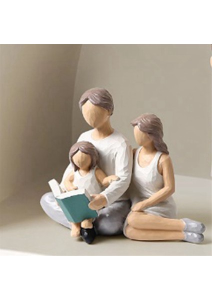 3 Figürin Ailesi Dekor Reçine Aile Heykeli Ebeveynler ve Kızı Heykel Hediyeleri Aile Ev Dekorasyonu (Yurt Dışından) fiyatları