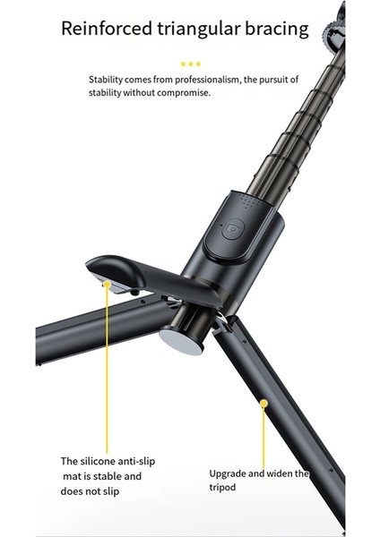 Sıkış Anti-Shake Cep Telefonu Gimbal Sabitleyici Bluetooth Selfie Stick Alüminyum Alaşım El Taşıyıcı Katlanabilir Monopod (Yurt Dışından) fırsatları