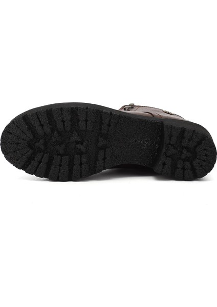 Kadın Kahve Fermuarlı Kauçuk Taban Hakiki Deri Postal Bot fırsatları