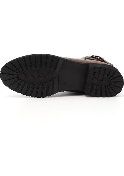 Gön Hakiki Deri Yuvarlak Burun Kauçuk Taban Topuklu Fermuarlı Kadın Günlük Bot 46460 fırsatları