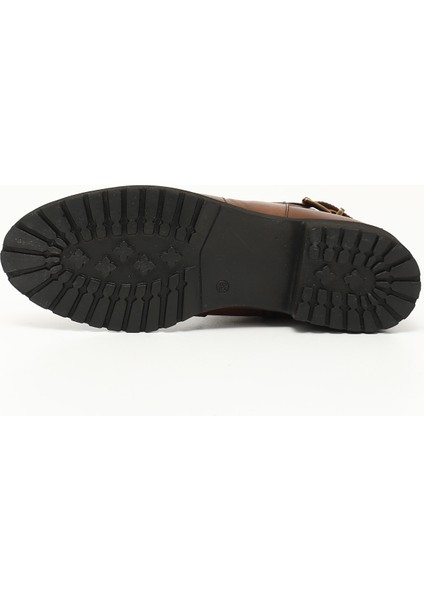 Gön Hakiki Deri Yuvarlak Burun Kauçuk Taban Topuklu Fermuarlı Kadın Günlük Bot 46460 indirimleri